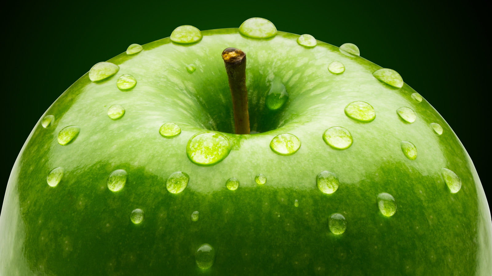 granny smith apple top view