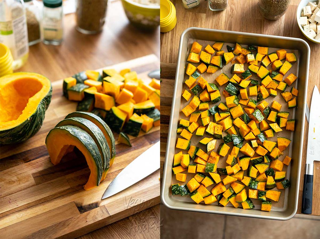 kabocha pumpkin cuts