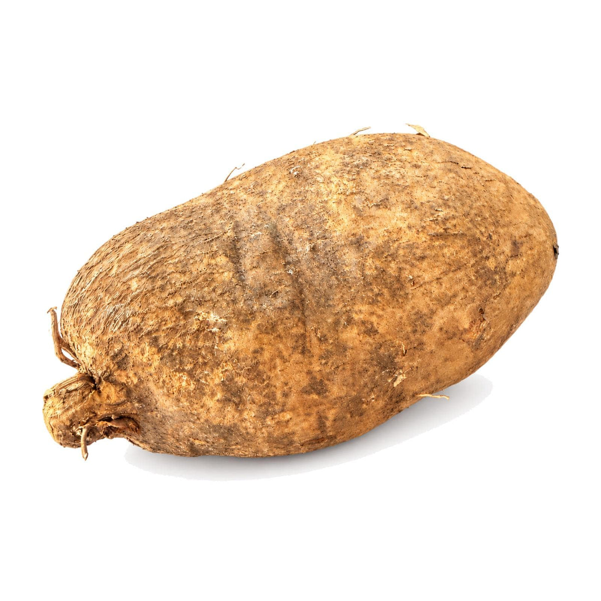 Whole ñame yam on white background